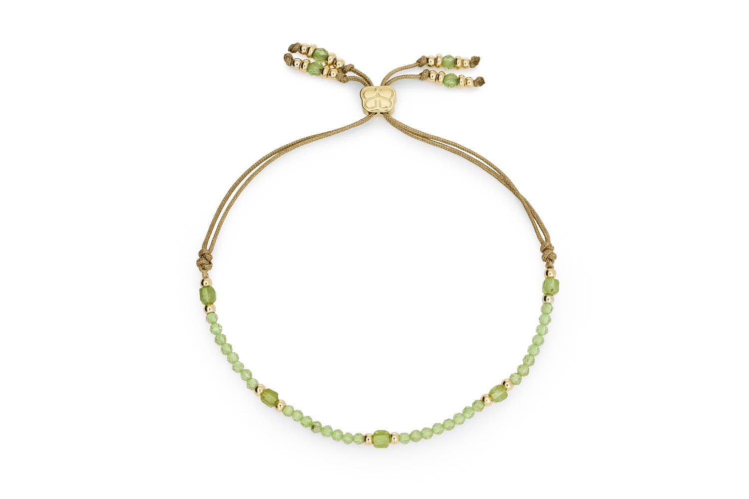 Boho Betty – wholesale Beaded bracelet – Meadow Gold & Peridot Slider Bracelet0