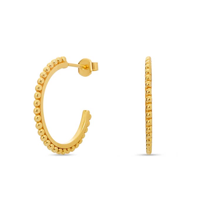 Orecchini a Cerchio con sfera - Vermeil per la vendita all'ingrosso da parte di MOSUO Jewellery