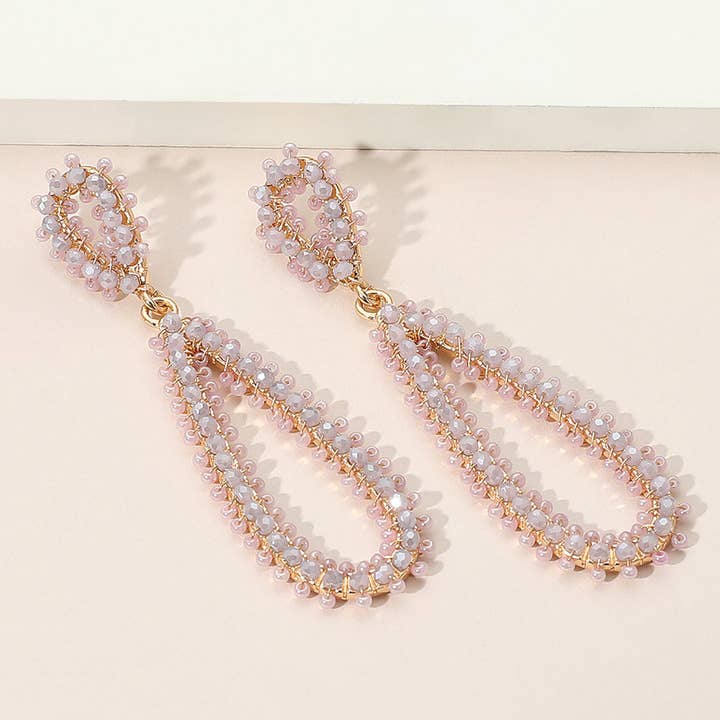 Sensibling Corp. - Wholesale Dangle Earrings - Seed Beaded Long Teardrop Dangle Earrings
10