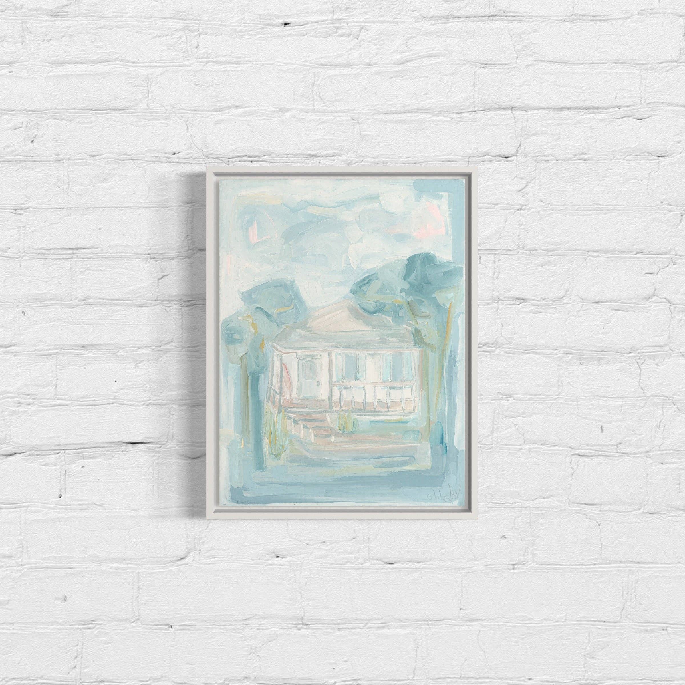 Carol Hunter Art - Wholesale Art Print - SURF SHACK- PINK BOARD