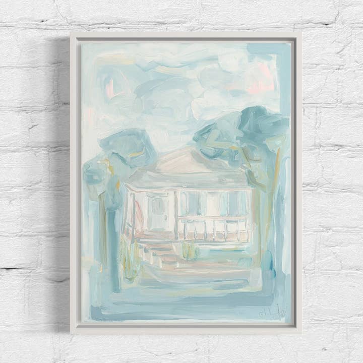 Carol Hunter Art - Wholesale Art Print - SURF SHACK- PINK BOARD0