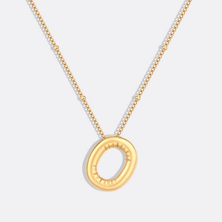 Mint & Lily - Wholesale Pendant/Charm Necklace - Balloon Initial Necklace with Satellite Chain14