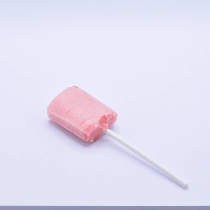 TUBO Mini Lollipops 25 pezzi/pz. SALMONE/ SAUMON 288g per la vendita all'ingrosso da parte di Candyville