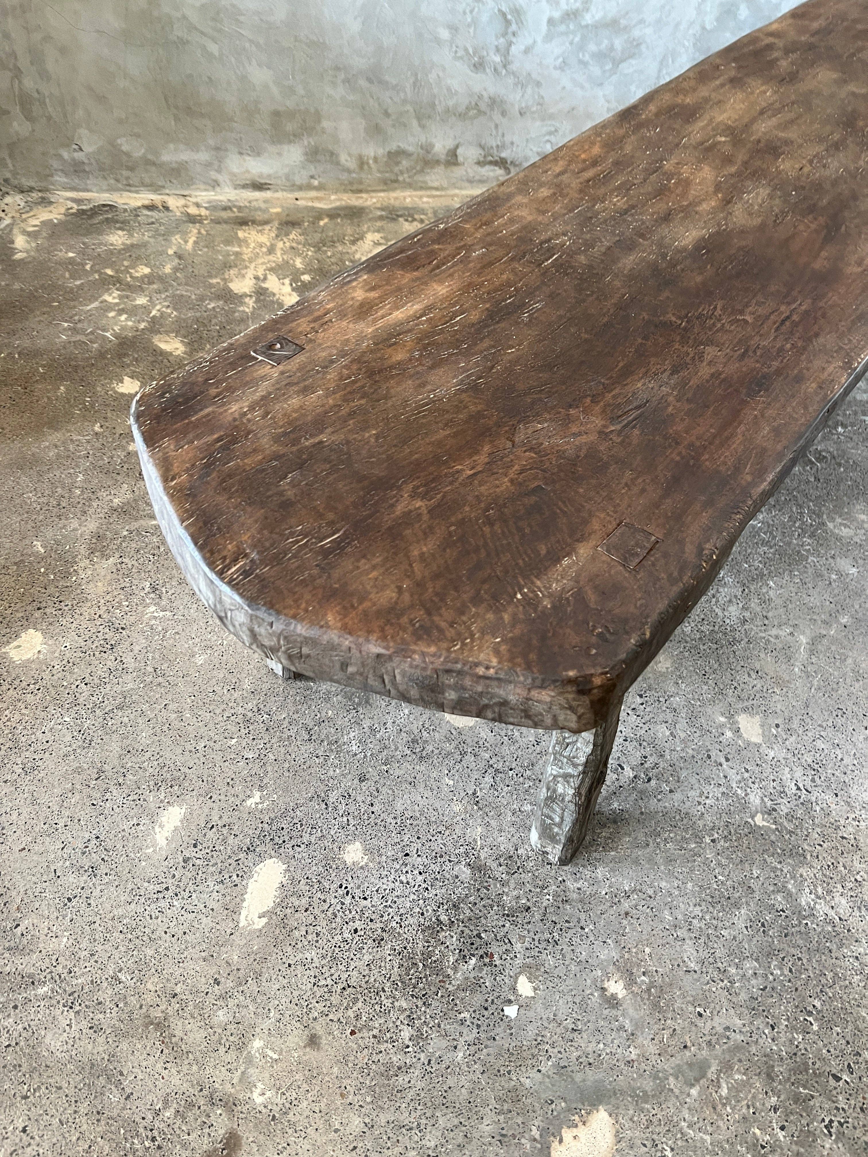 Office Objets - Wholesale Coffee Table - Large round coffee table in antique Asian teak L:2m W:50 H:5014