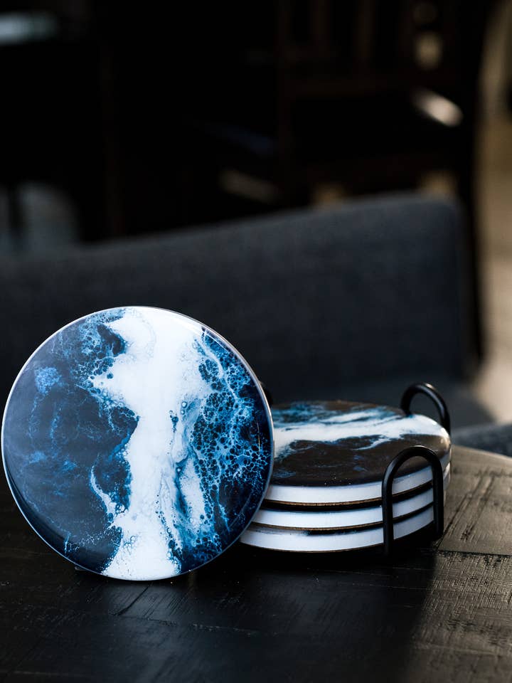 Ceramic Resin Coasters (set of 4) - They're back! NO TARIFF! for wholesale by Lynn & Liana Designs