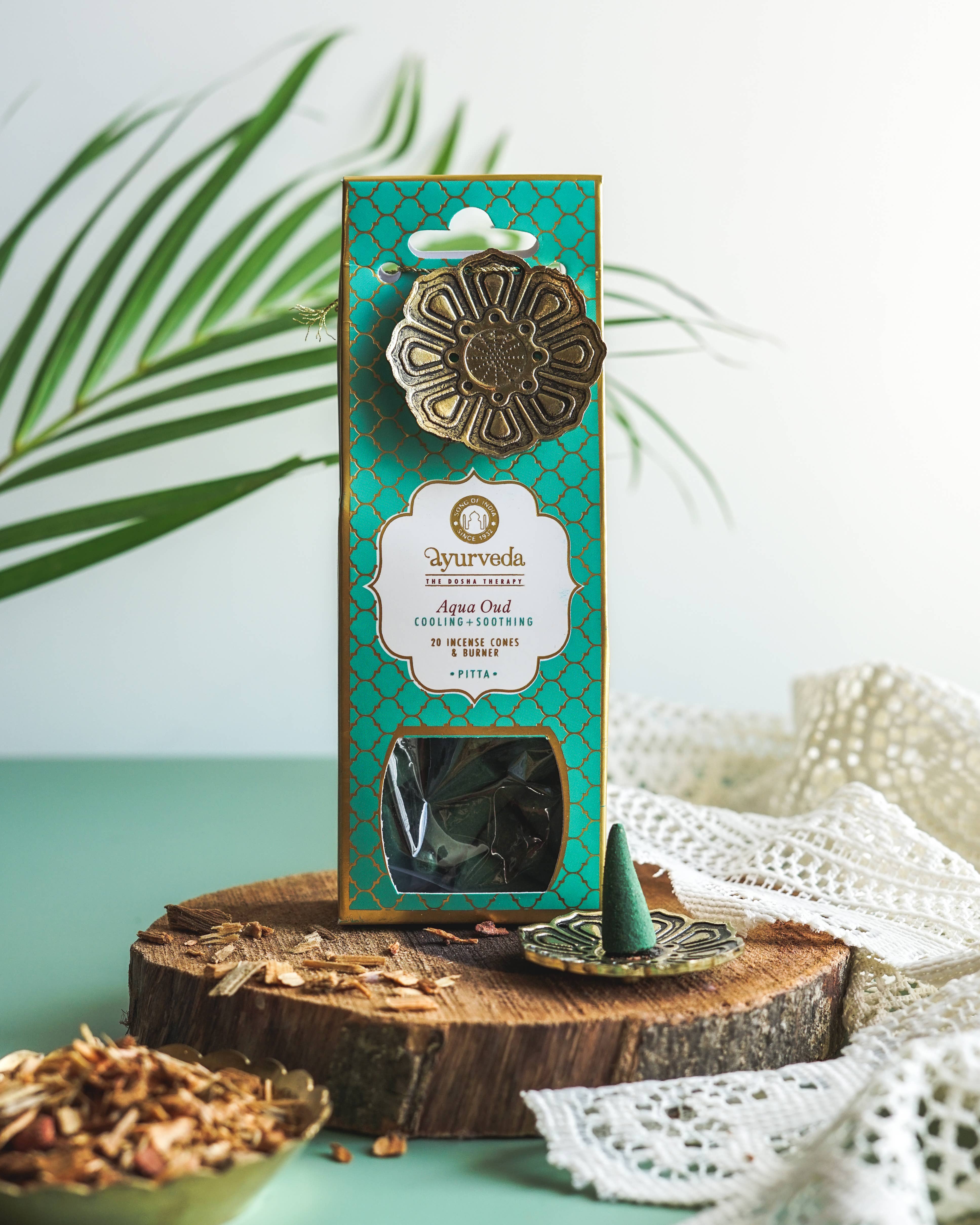 R. Expo/Song of India – Engroshandel Røgelse – Ayurveda kegler – display med 16 stk. i fire dufte og brænder5