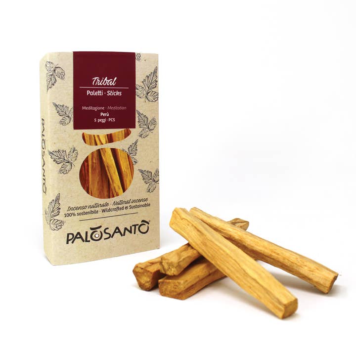 Palo Santo Sticks from Peru - Tribal - 5 Sticks for wholesale by Herborea srl