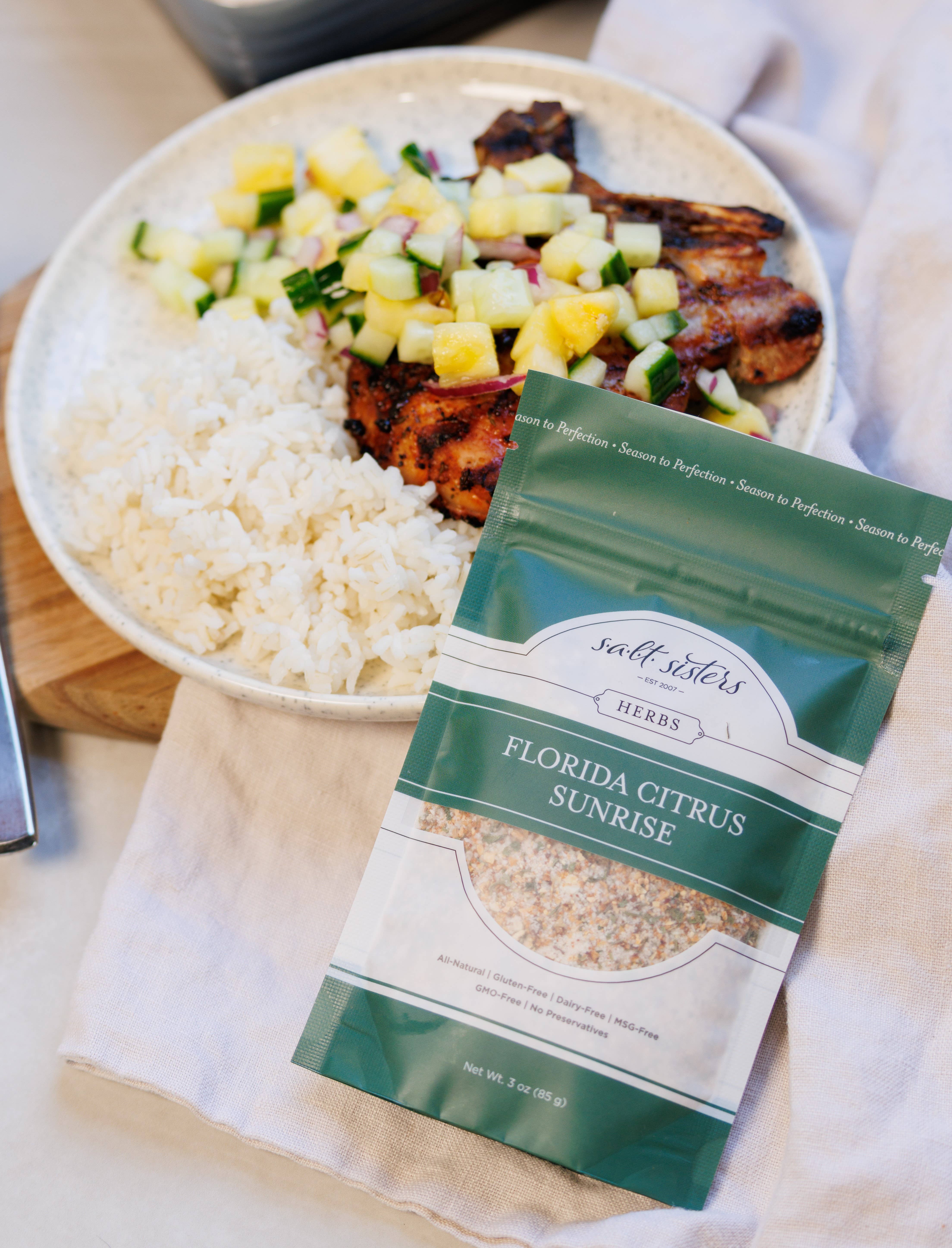 Salt Sisters - Wholesale Dried Spice Mix - Herb, Spice & Salt Blend - Florida Citrus Sunrise - 3 oz Bag3