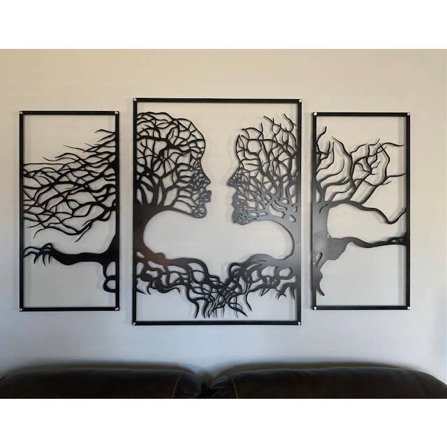 Man And Woman Art, Metal Tree Decor, Bedroom Wall Decor for wholesale by Alpha Signs & Designs