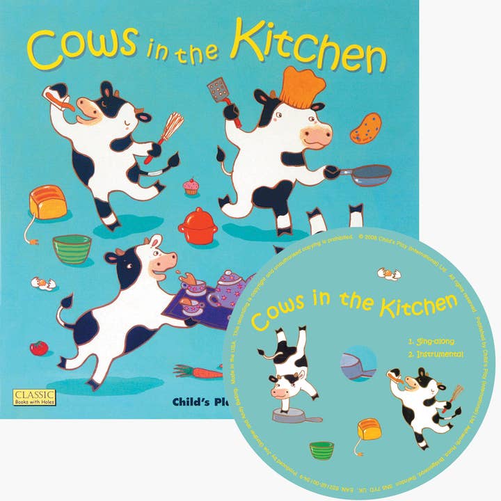 Cows in the Kitchen (8x8 Softcover with CD Edition) for wholesale by Child's Play Inc.