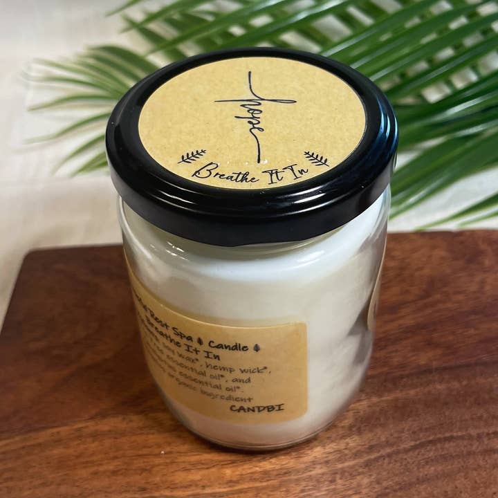 Breathe It In Candle for wholesale by Hopeful Rest Spa