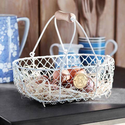 Burgon and Ball – wholesale Basket – Sophie Conran - Small Harvest Basket Buttermilk4