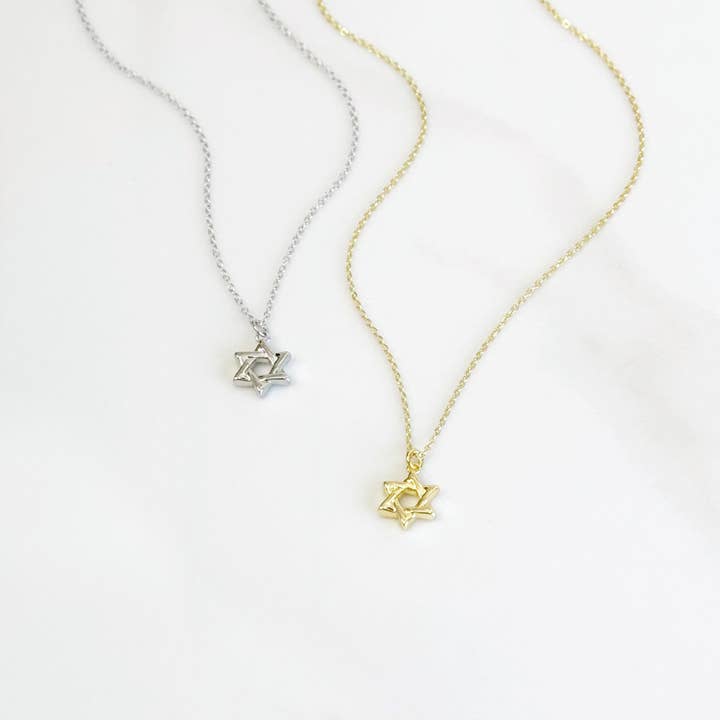 Colar Estrela de David Banhado por atacado de iiShii designs