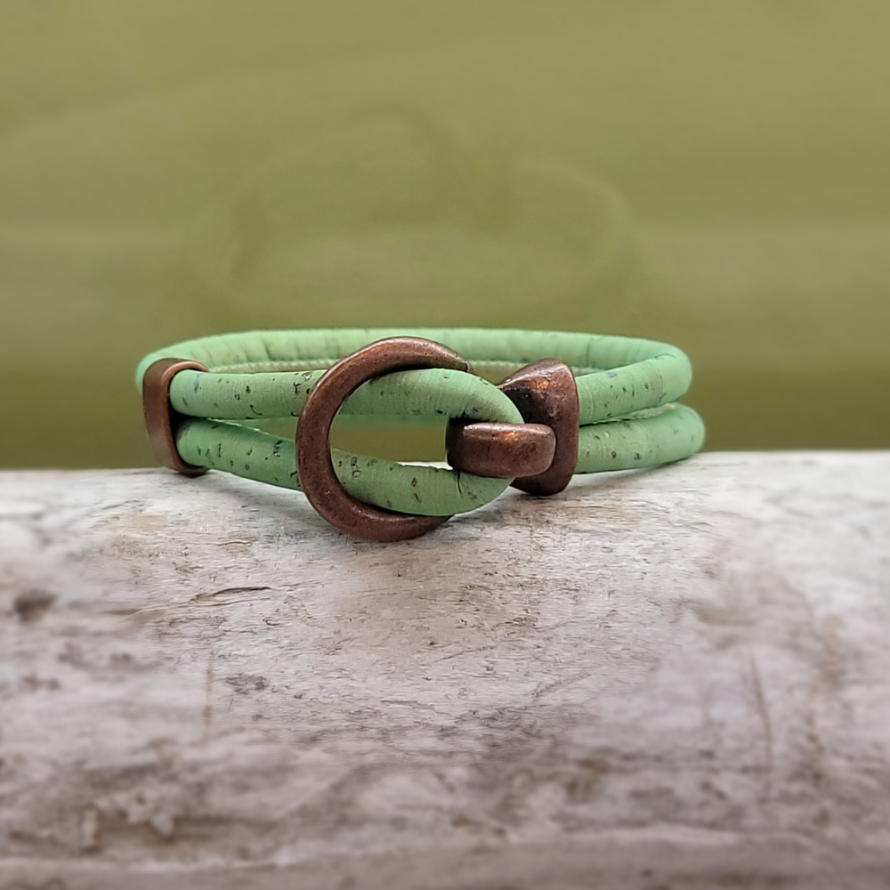 Gem Lounge Jewelry - Wholesale Bangle Bracelet - Pick Your Color: Cork Copper Open Hook Bracelet8