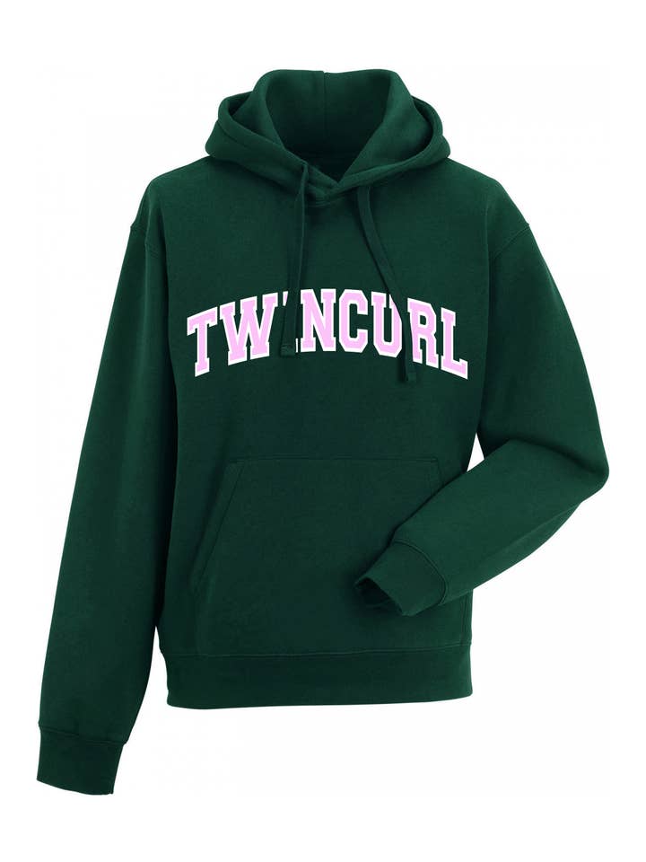 Twincurl – Engroshandel Hoodie – Unisex – REGULAR FIT GRØN HÆTTETRØJE - DOBBELT
