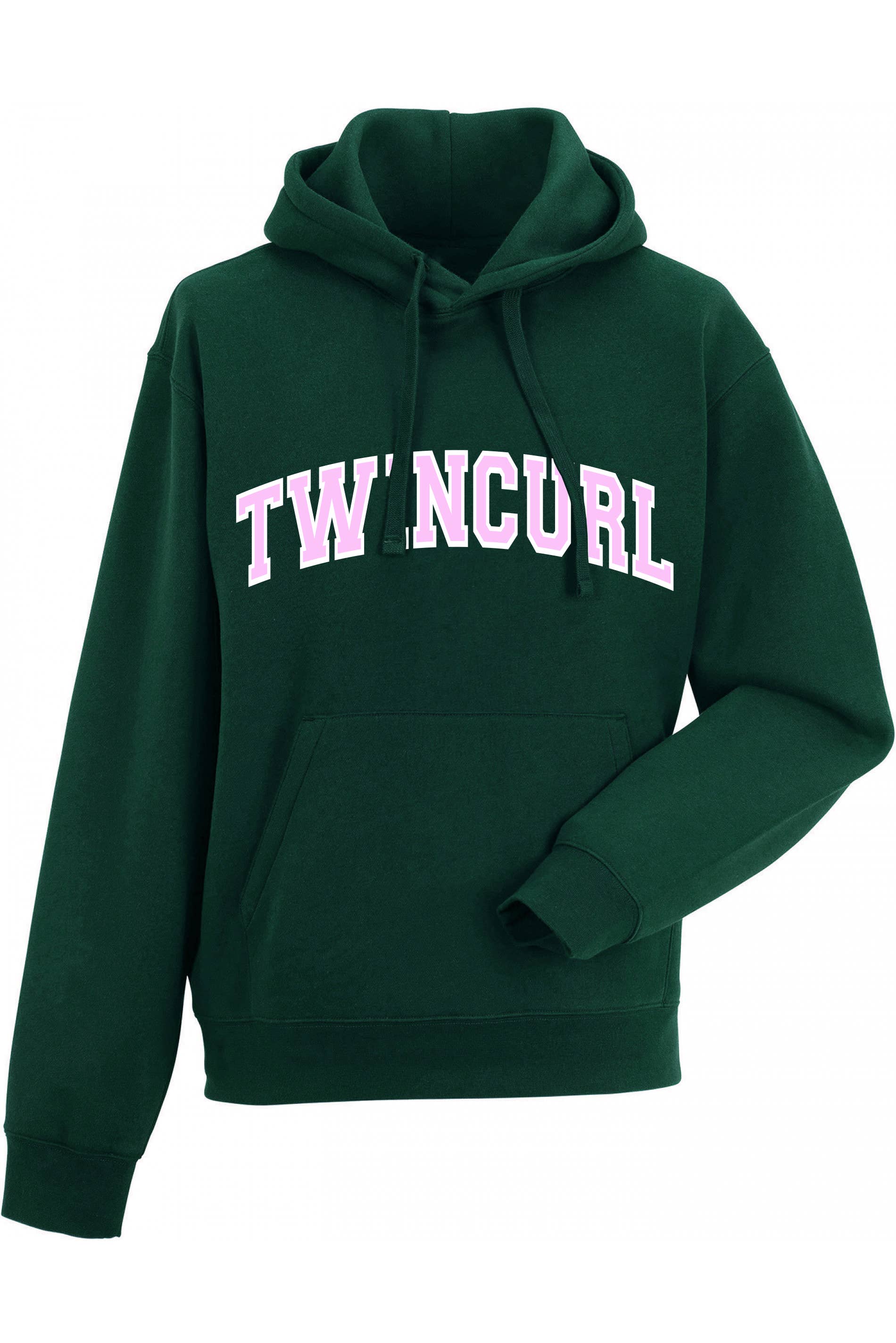 Twincurl – Hoodie – Unissexo por atacado – MOLETOM VERDE DE AJUSTE REGULAR - DUPLO