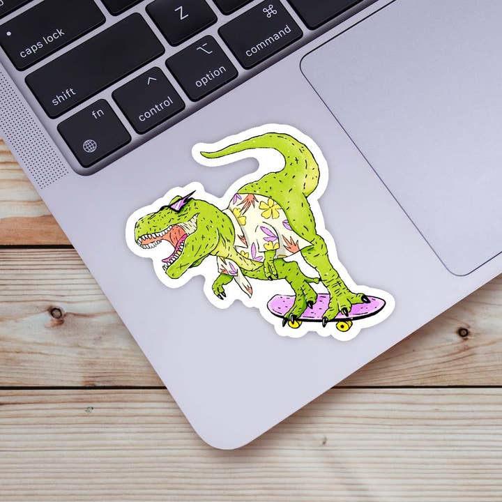 Big Moods - Wholesale Sticker - Rad Skateboard T-Rex Dinosaur Sticker