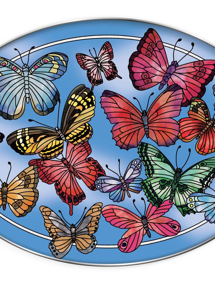 Amour Arc-en-ciel - Grand Attrape-soleil Ovale en Verre 16,5 cm x 22,9 cm pour la vente par Bridgeton Hall