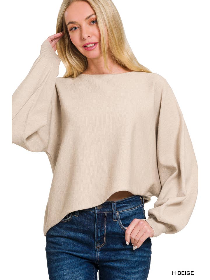 Vanilla Monkey - Wholesale Knit Sweater - Women's - Viscose Asymmetric Hem And Sleeve Sweater