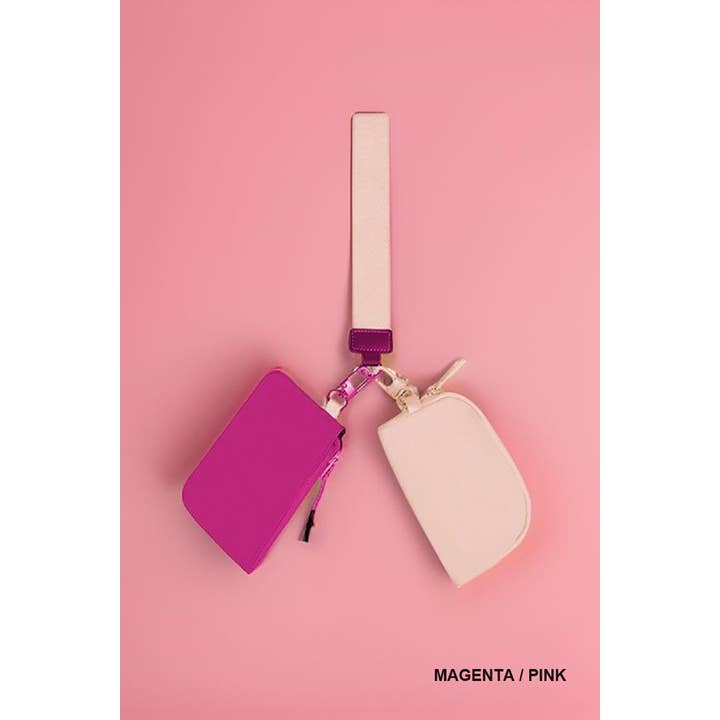 42POPS - Wholesale Wallet - Women's - ,..SI-26443 Dual Pouch Wristlet Keychain Wallet18