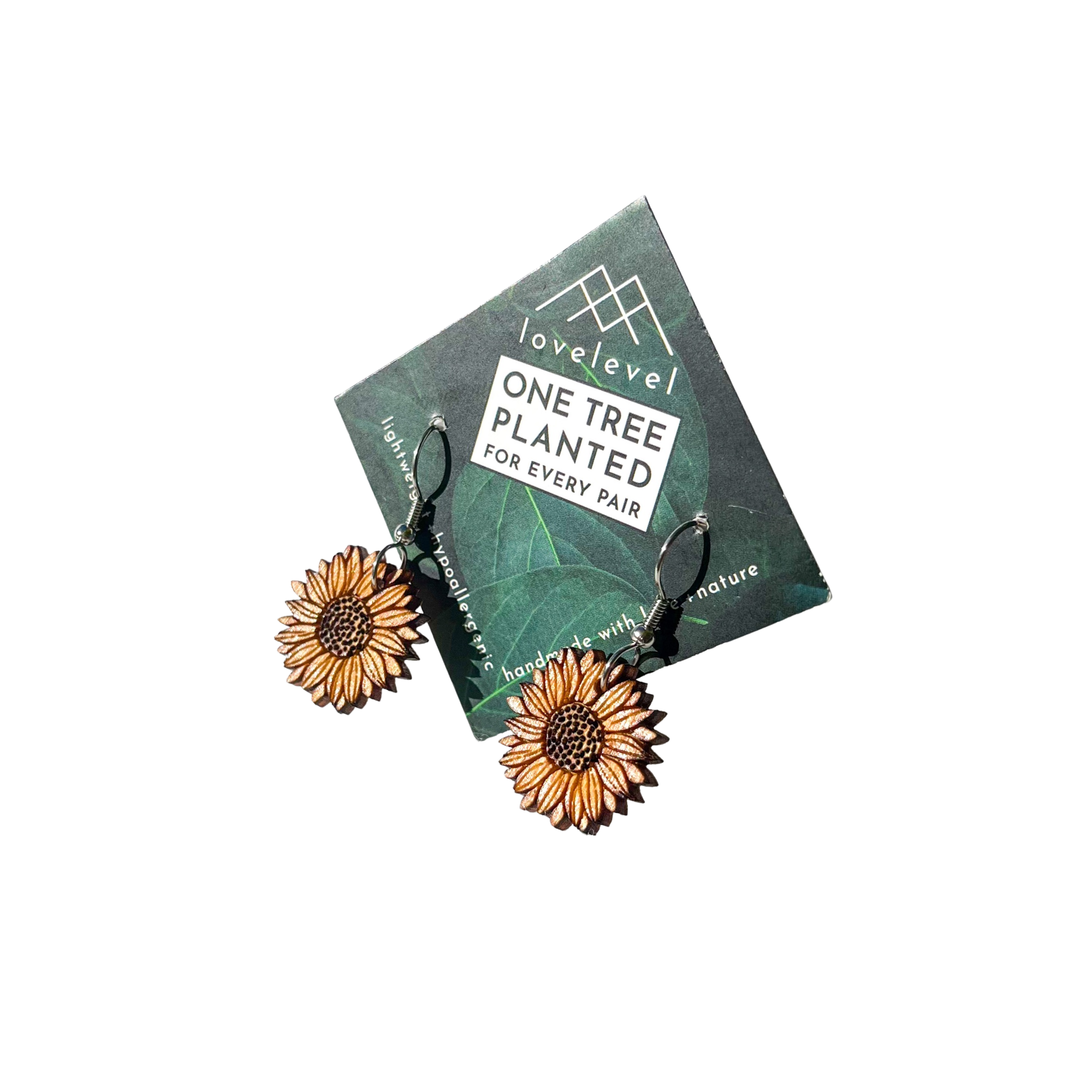 lovelevel – wholesale Dangle earrings – Natural Wood Earrings | SUNFLOWER6