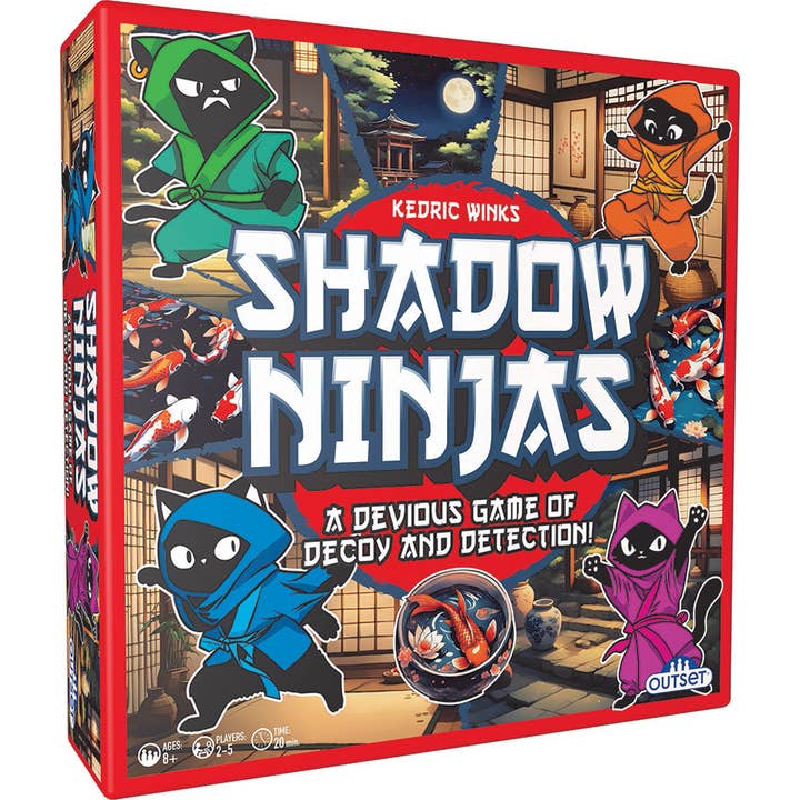 Shadow Ninjas Board Game: A Devious Game of De-Koi for wholesale by Outset Games and Cobble Hill Puzzles