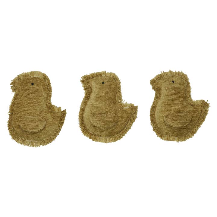 VHC Brands - Wholesale Ornament - Spring In Bloom Primitive Baby Chicks Bowl Fillers Set of 3 5x4