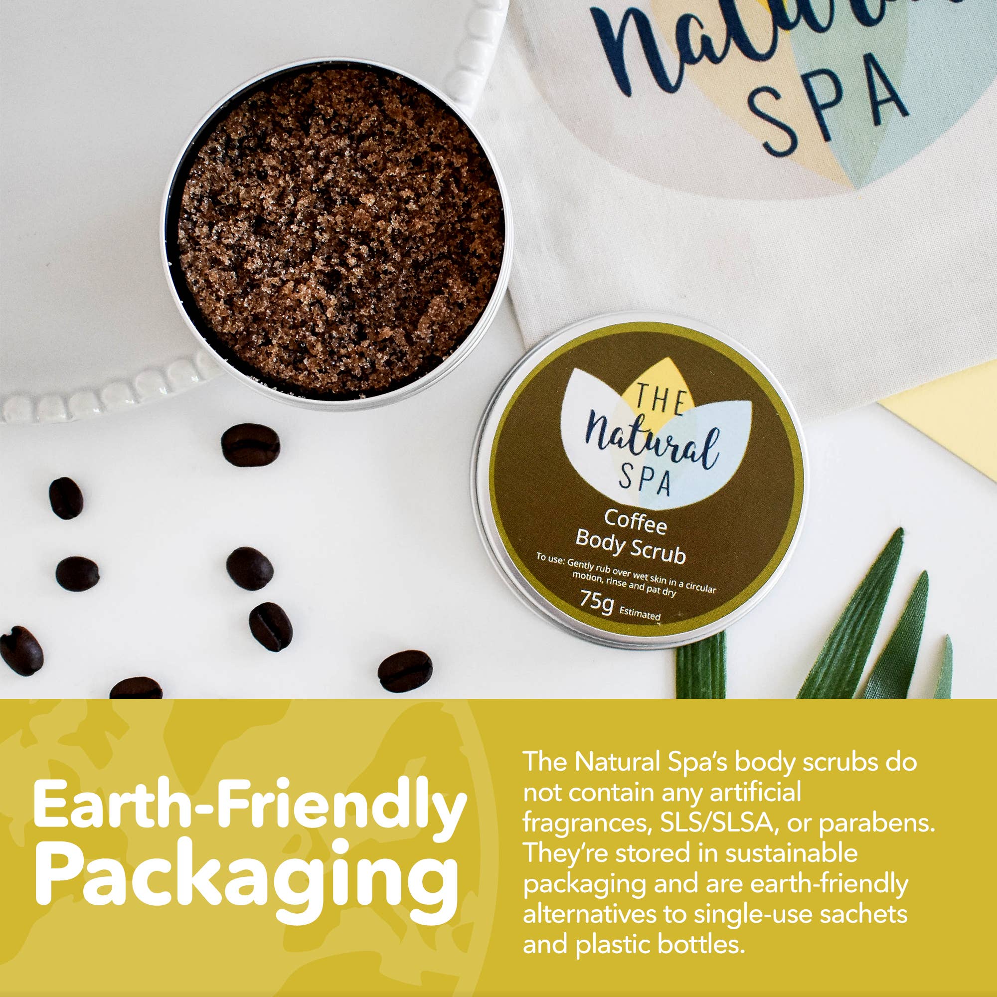 The Natural Spa Cosmetics – Großhandel Körperpeeling – Natürliches Körperpeeling mit Kaffee, Dose 75 g, Briefkasten9