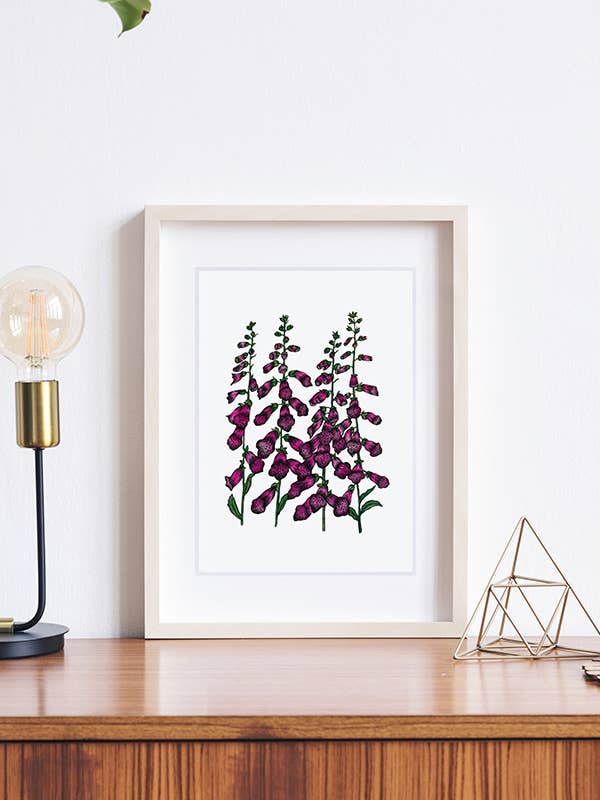 Stampa Foxgloves Fine Art per la vendita all'ingrosso da parte di Shaku