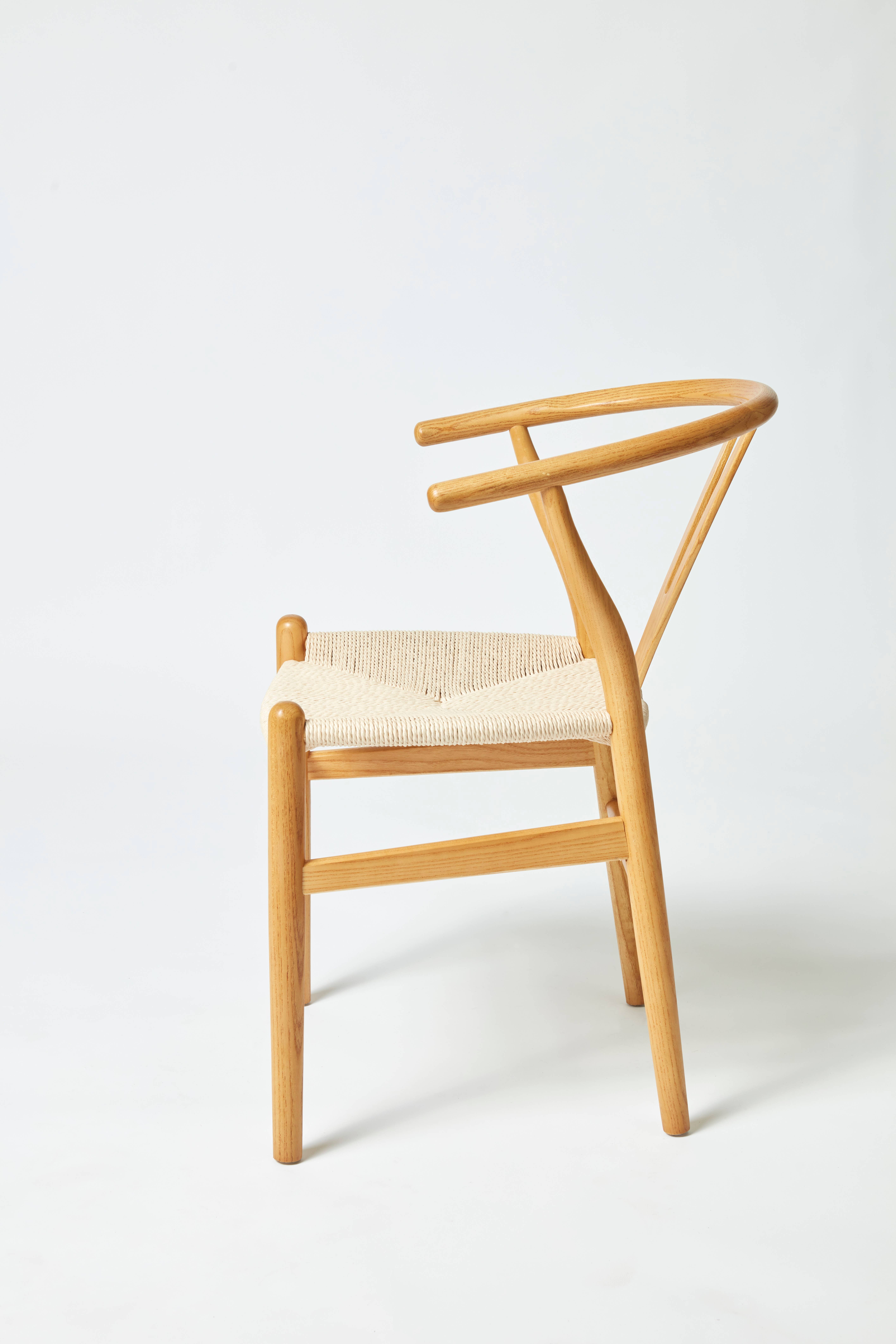 Acacia Home - Vente Chaises - Ensemble de 6 chaises de salle à manger Pia Wishbone5