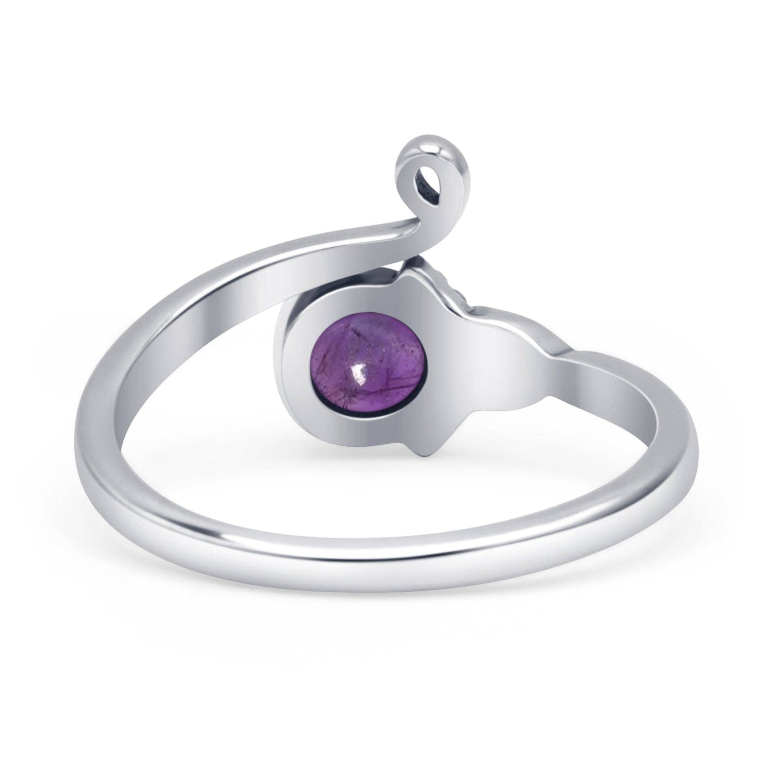 Ametyst CZ Rund ametyst CZ perlering oxideret for engroshandel på Faire2