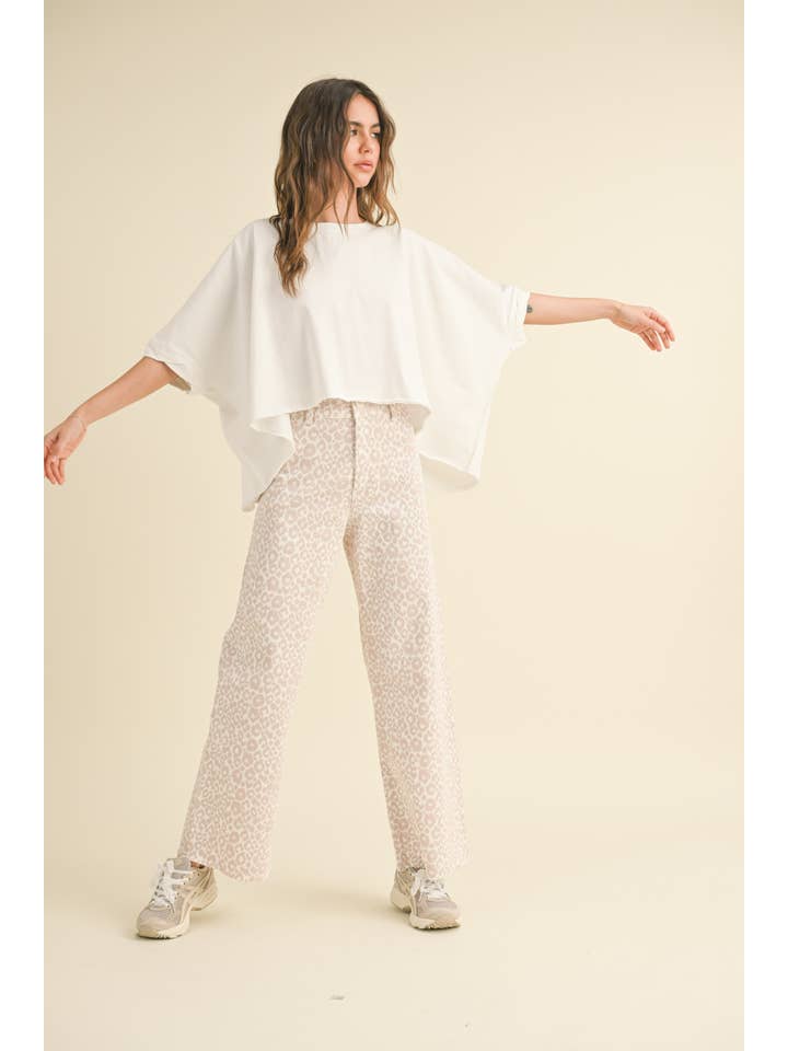 MIOU MUSE - Wholesale Blouse - Women's - T3736 BYE AND WASH OVERSIZED TOP8