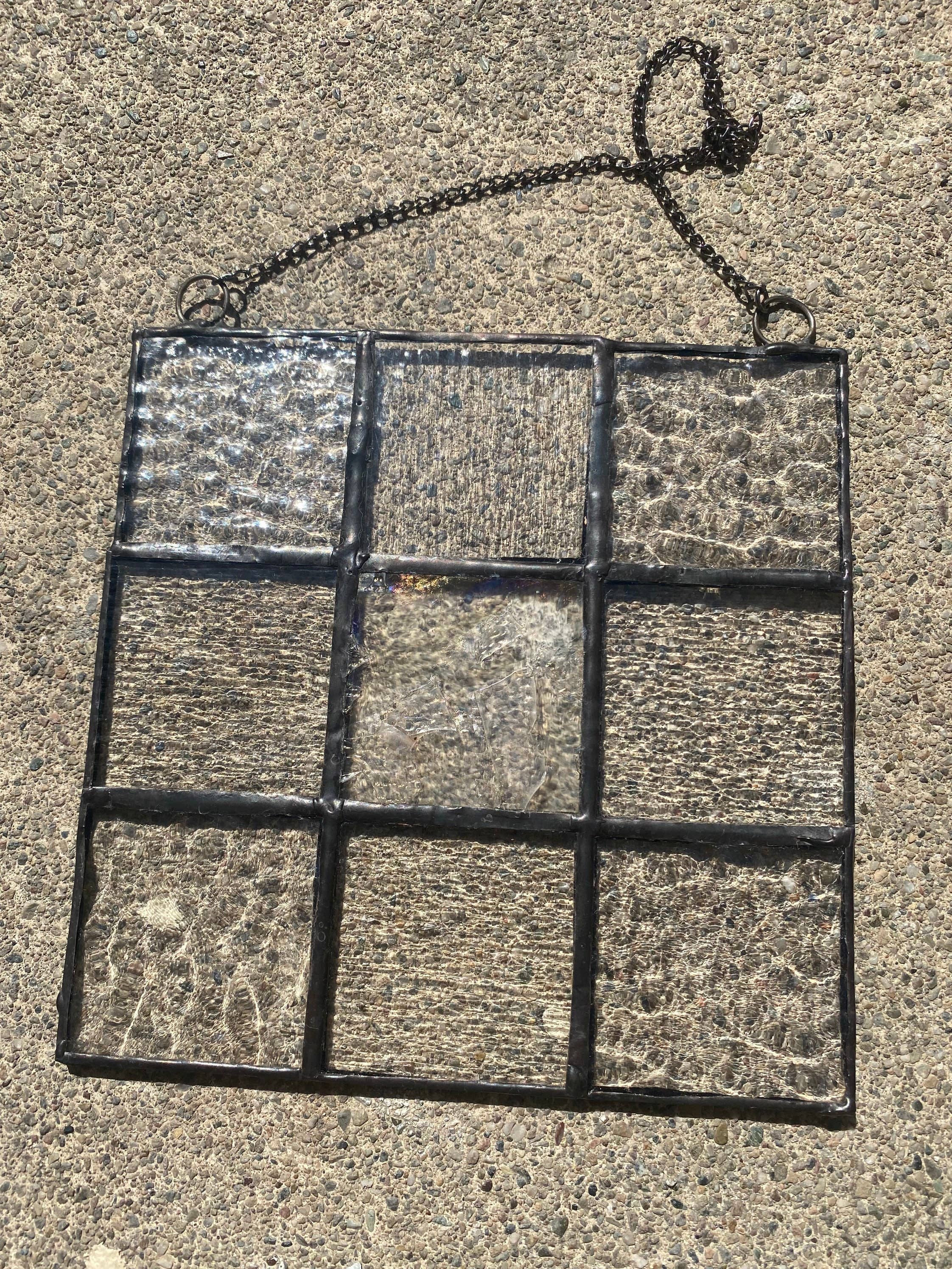 Made By Rheal - Wholesale Suncatcher - Checkered Stained Glass Window Panel1