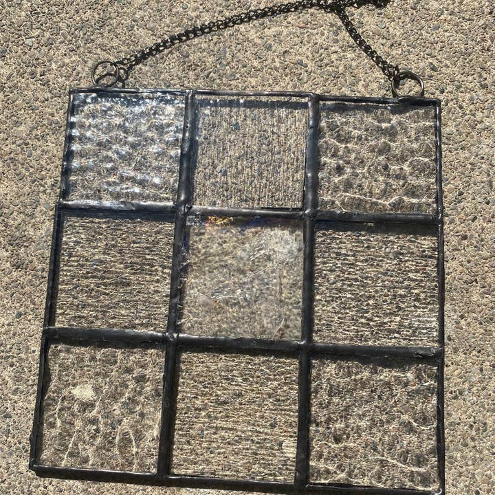 Made By Rheal - Wholesale Suncatcher - Checkered Stained Glass Window Panel1