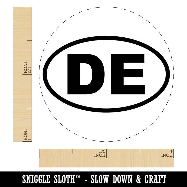 Sniggle Sloth - Wholesale Rubber/Decorative Stamp - Germany Deutschland DE Euro Oval Rubber Stamp for Stamping Crafting Planners2