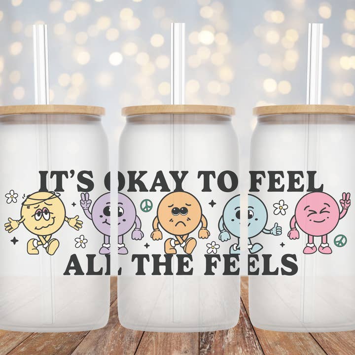 Feel the Feels - Lattina in vetro satinato per la vendita all'ingrosso da parte di Livy Lou Designs + Co