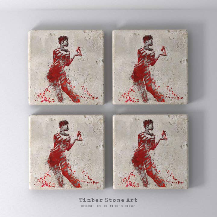 ETHNIC0734-11 - Conjunto de 4 Bases para Copos em Pedra Natural por atacado de Timber Stone Art