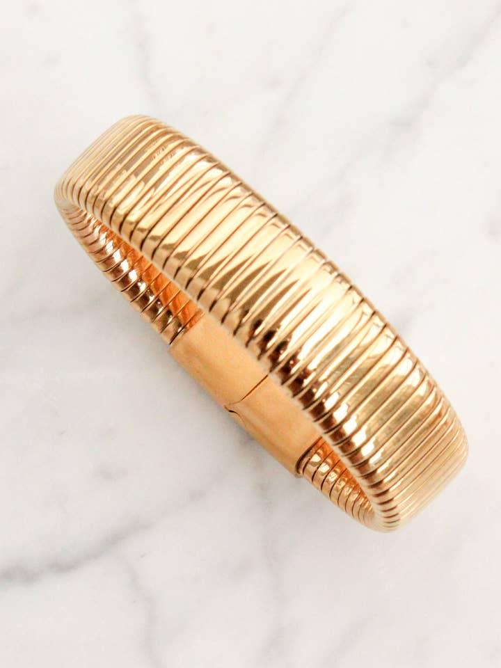 Brazalete de oro cubano para venta al por mayor de Cara O Sello Brand