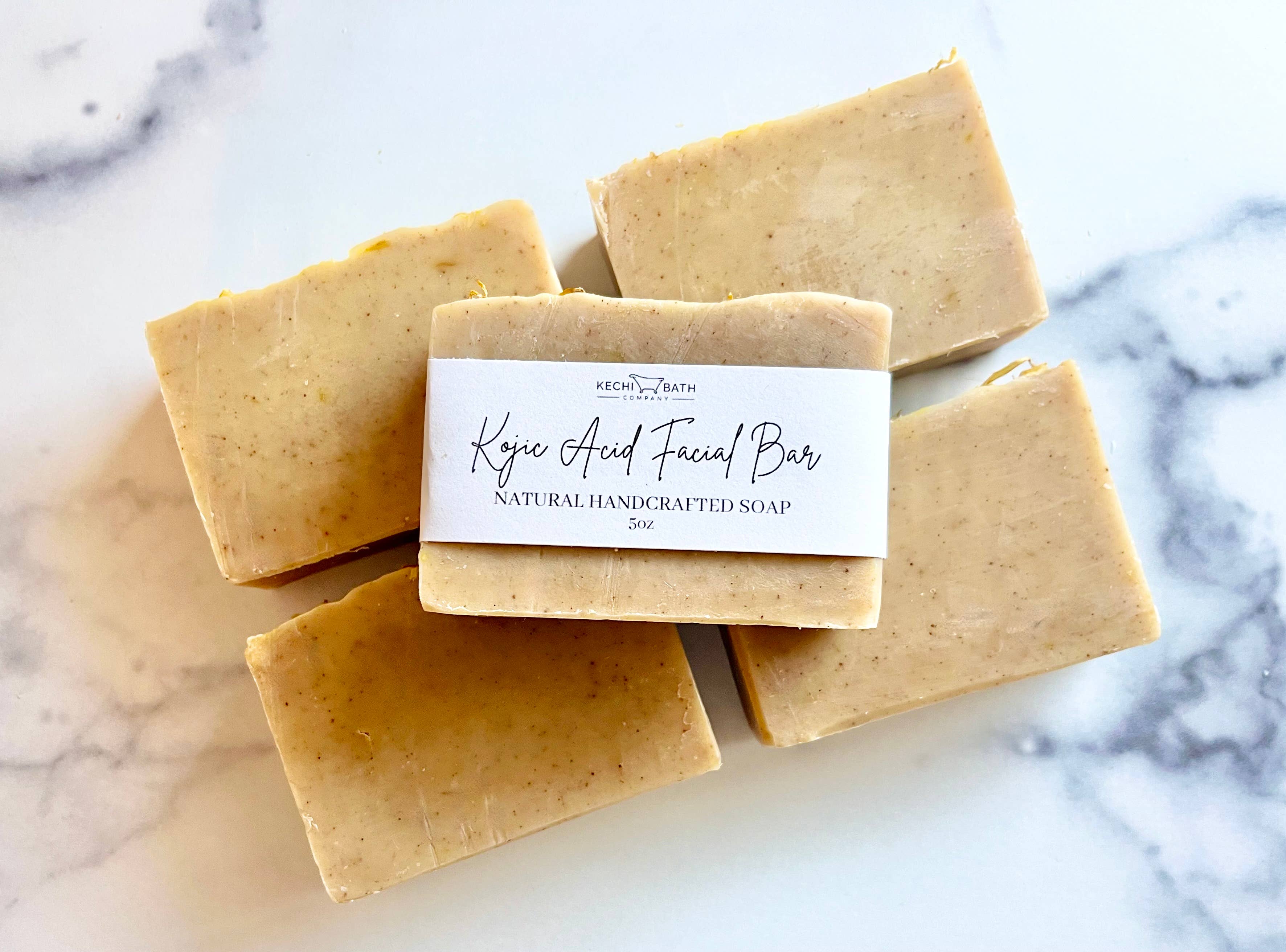 Kechi Bath Company - Wholesale Bar Soap - Kojic Acid Honey & Turmeric Facial Bar Soap | Artisan Shea B0