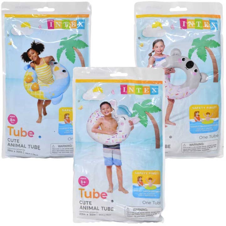 Intex Cute Animal Tubes 31x30in for wholesale by Deluxe Import Trading