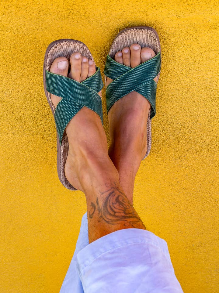 Shangies by Stilov - Vente Sandales – unisexe - Sandale en jute unisexe Shangies — Groovy Grass (verte)2