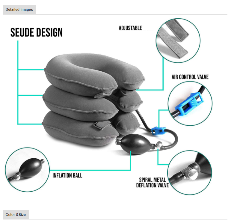 Mix Match Colors Adjustable Neck Traction Device for Instant Neck Pain Relief for wholesale on Faire9