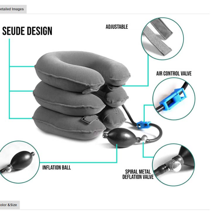 Mix Match Colors Adjustable Neck Traction Device for Instant Neck Pain Relief for wholesale on Faire9