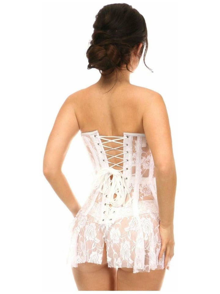 Daisy Corsets - Wholesale Korset - Dames - Weelderige witte kanten korsetjurk4