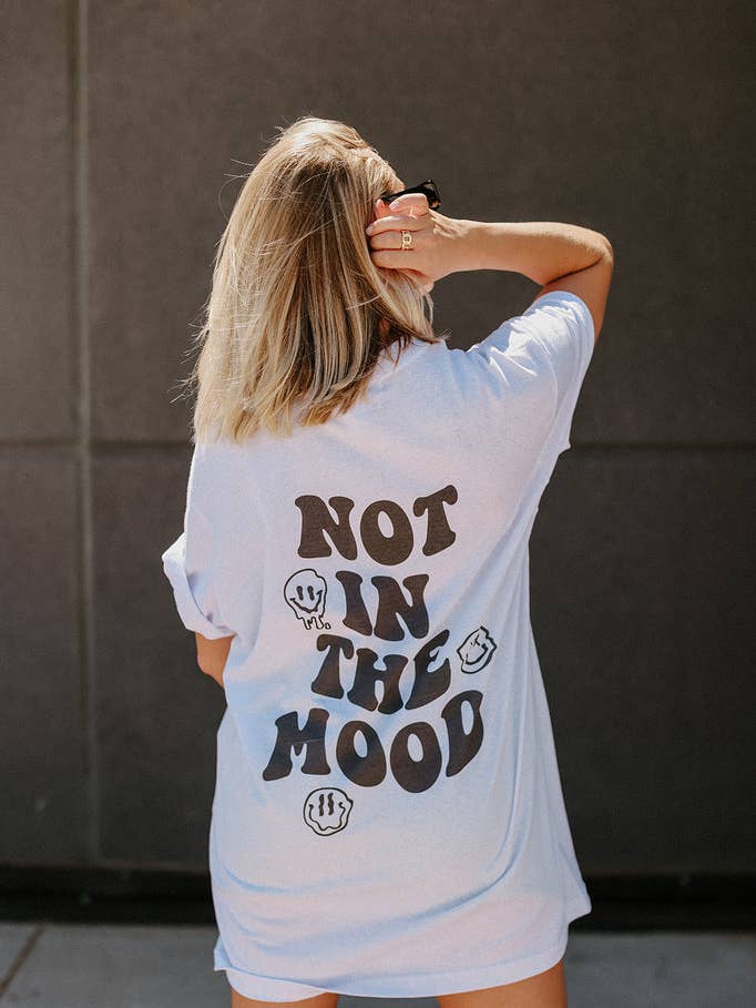 not in the mood graphic tee for wholesale by hello ruby