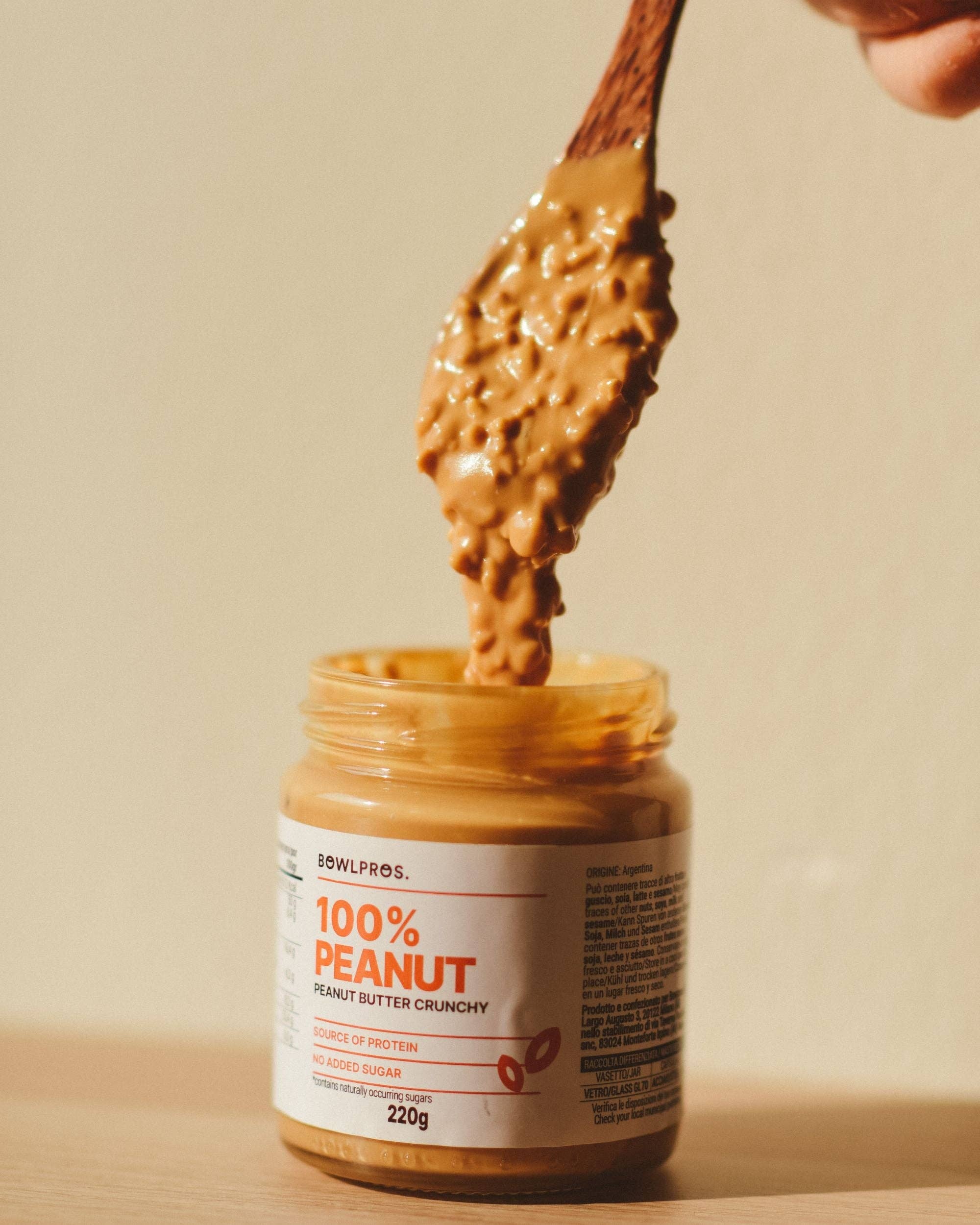 Bowlpros - Wholesale Nut Butter - 100% Crunchy Peanut Cream - with Argentine peanuts