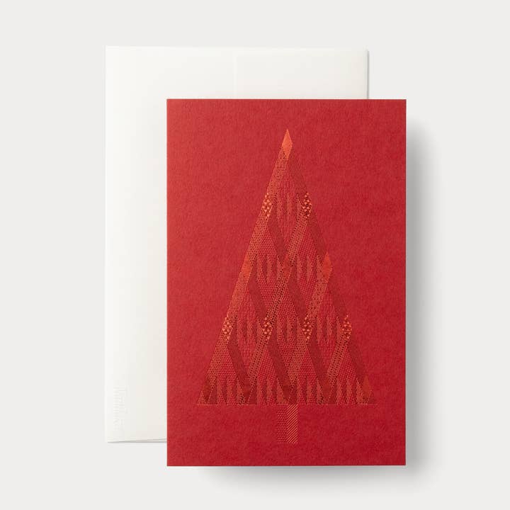 Carte Arbre en Feuille Rouge | Tout est Lumineux : Rouge et Rouge pour la vente par Nandaka