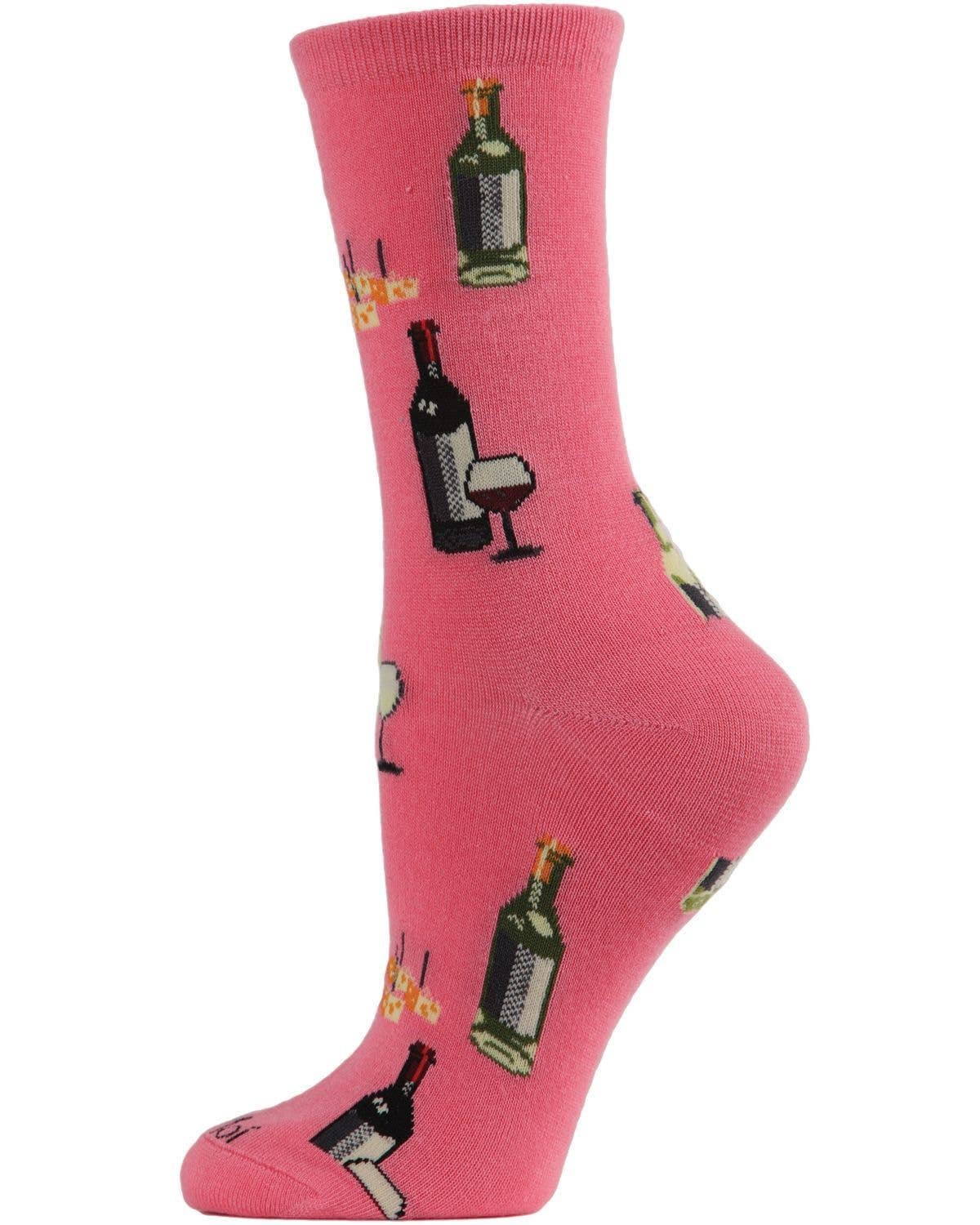Infinity Classics International Inc. - Wholesale Socks - Women's - MeMoi Wine and Cheese Bamboo Blend Crew Socks7