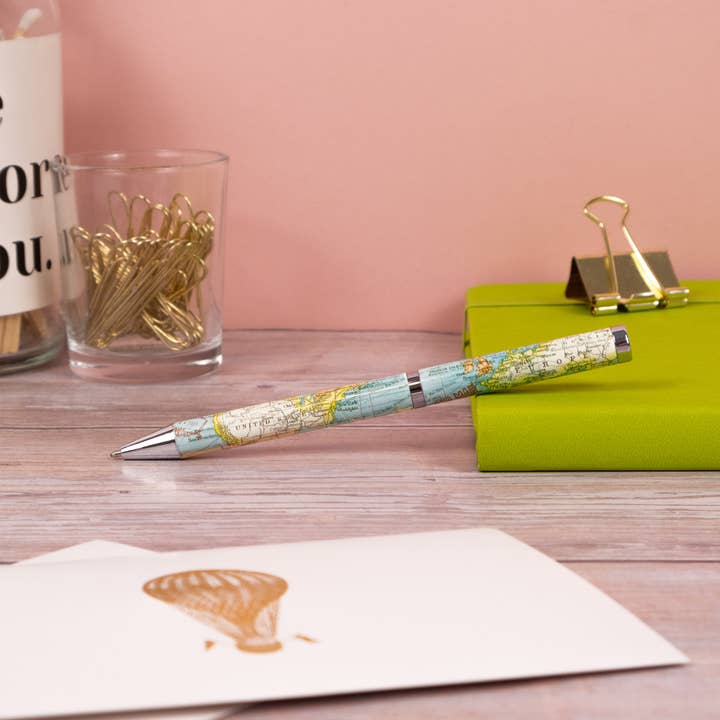 Robert Frederick Ltd – wholesale Pen – Vintage Map Ballpoint Pen in Gift Box4