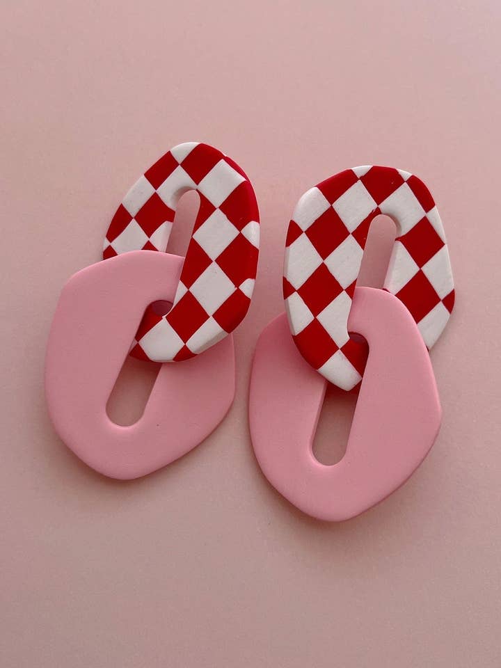 Pizza Shop Checker Örhängen för wholesale av Warm Clay Co